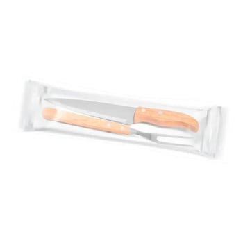 Kit Facas Personalizados Madeira / Inox 2 Peças SMKF-90406-EPP Brindes Personalizados