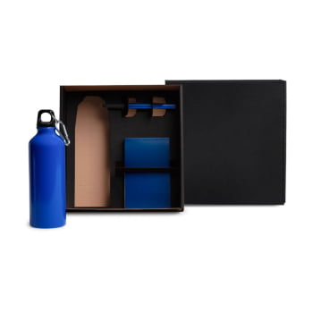 Kit Garrafa Caneta e Bloco 3 Peças SMKT-90351 Brindes Personalizados