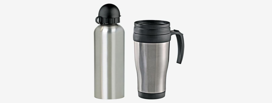 Kit Garrafa e Caneca 2 Peças 600 ML / 410 ML SMIX-41601 Brinde Personalizado
