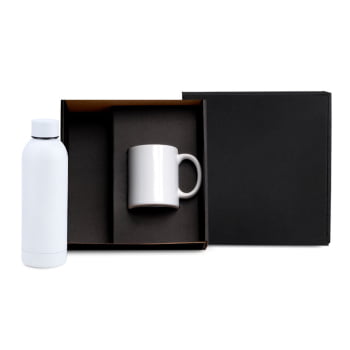 Kit Garrafa e Caneca 2 Peças SMKT-90360 Brinde Personalizado