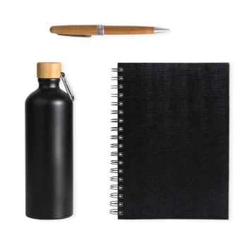 Kit Garrafa e Acessórios Personalizado 3 Peças SMKT-90285 Brindes Personalizado