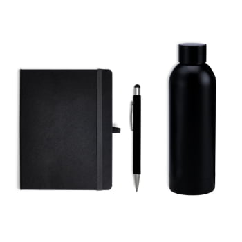 Kit Garrafa e Acessórios Personalizado 3 Peças SMKT-90358 Brinde Personalizado