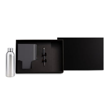 Kit Garrafa e Acessórios Personalizado 3 Peças SMKT-90359 Brindes Personalizado