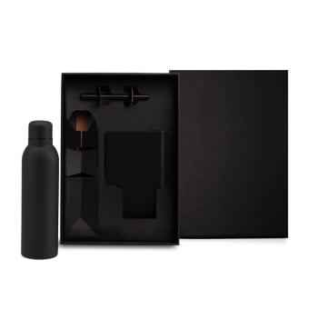 Kit Garrafa e Acessórios Personalizado 3 Peças SMKT-90365 Brinde Personalizado
