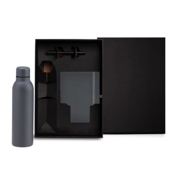 Kit Garrafa e Acessórios Personalizado 3 Peças SMKT-90366 Brindes Personalizado