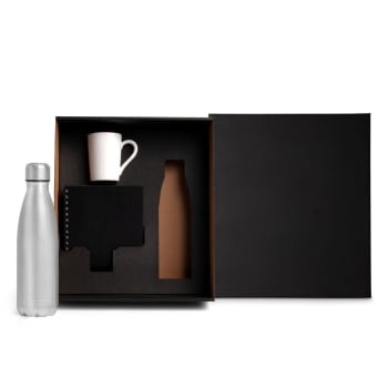 Kit Garrafa e Acessórios Personalizado 3 Peças SMKT-90392 Brinde Personalizado
