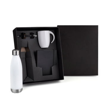 Kit Garrafa e Acessórios Personalizado 4 Peças SMKT-90277 Brinde Personalizado