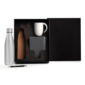 Kit Garrafa e Acessórios Personalizado 4 Peças SMKT-90393 Brindes Personalizado