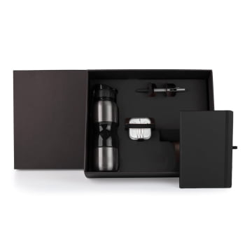 Kit Garrafa e Acessórios Personalizado 4 Peças SMKT-9043H Brinde Personalizado