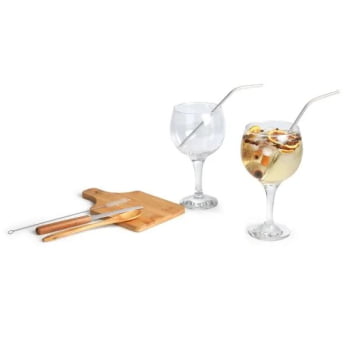 Kit Gin Personalizado Bambu / Madeira / Inox 8 Peças SMKT-90155 Brindes Personalizados