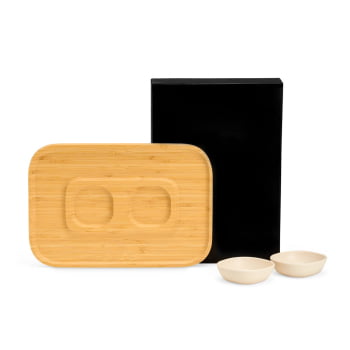 Kit Petisco Personalizado Bambu 3 Peças SMPD-00643 Brindes Personalizados