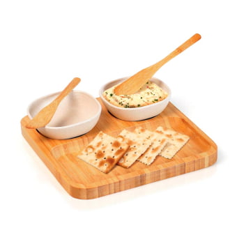 Kit Petisco Personalizado Bambu 5 Peças SMPD-00573 Brinde Personalizado