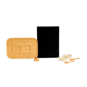 Kit Petisco Personalizado Bambu 5 Peças SMPD-00633 Brinde Personalizado