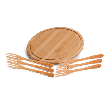 Kit Petisco Personalizado Bambu 7 Peças SMPD-15783 Brinde Personalizado