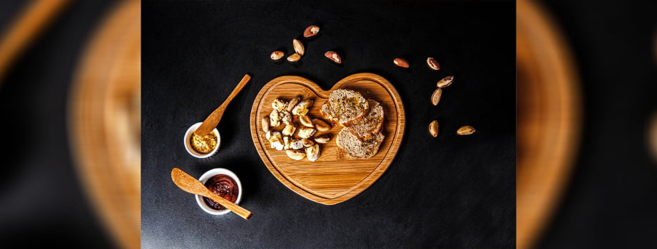 Kit Petisco Personalizado Bambu e Porcelana 5 Peças SMKT-90060 Brinde Personalizado