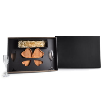 Kit Petisco Personalizado Bambu e Vidro 3 Peças SMKT-90005 Brindes Personalizados
