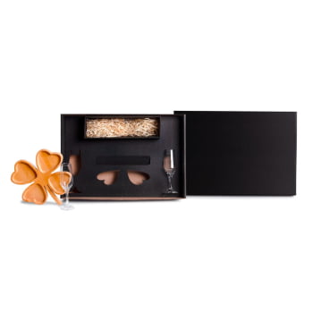 Kit Petisco Personalizado Bambu e Vidro 3 Peças SMKT-90337 Brindes Personalizados