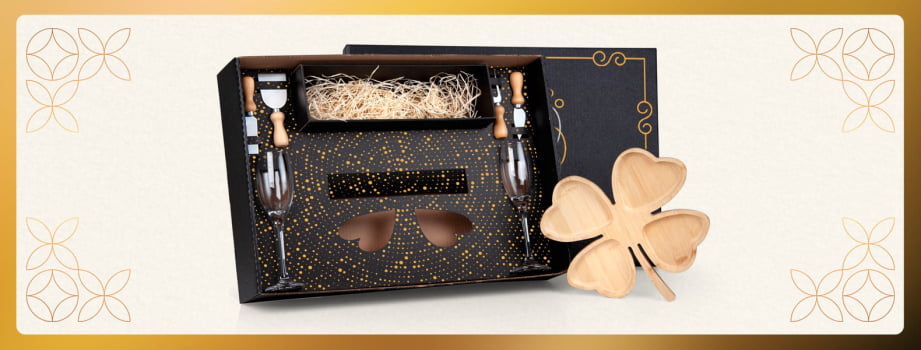 Kit Petisco Personalizado Bambu e Vidro 7 Peças SMKT-90196 Brinde Personalizado