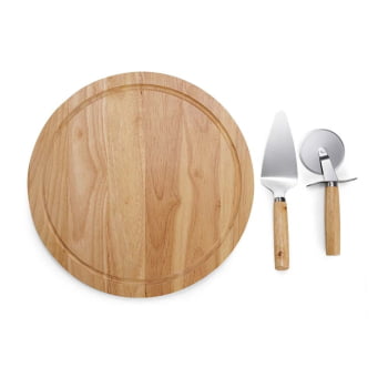 Kit Pizza Personalizada Bambu 3 Peças X12957 Brinde Personalizado