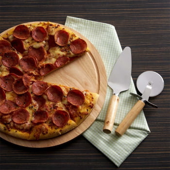 Kit Pizza Personalizada Bambu 3 Peças X12957 Brinde Personalizado