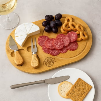 Brinde Presente Dia dos Pais Personalizados Kit Queijo com Caixa 3 Peças X15038-PAI