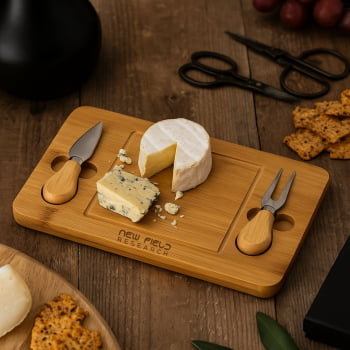 Brinde Presente Dia dos Pais Personalizado Kit Queijo com Caixa 3 Peças X15039-PAI
