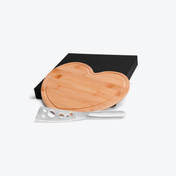 Kit Queijo Personalizado 2 Peças Bambu / Inox SMPD-42283 Brindes Personalizados