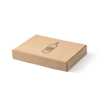 Kit Queijo Personalizado 2 Peças Caixa Kraft SP94028 Brindes Personalizados