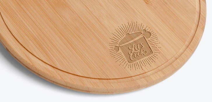 Kit Queijo Personalizado 3 Peças Bambu / Inox SMPD-15023 Brinde Personalizado