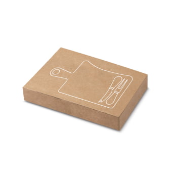 Kit Queijo Personalizado 3 Peças Caixa Kraft SP54293 Brinde Personalizado