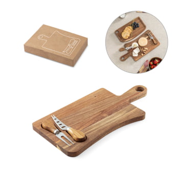 Kit Queijo Personalizado 3 Peças Caixa Kraft SP54293 Brinde Personalizado
