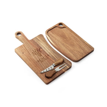 Kit Queijo Personalizado 3 Peças Caixa Kraft SP54293 Brinde Personalizado