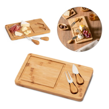 Kit Queijo Personalizado 3 Peças Caixa Kraft SP93830 Brindes Personalizados
