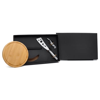 Kit Queijo Personalizado 3 Peças  SMKT-90014 Brinde Personalizado