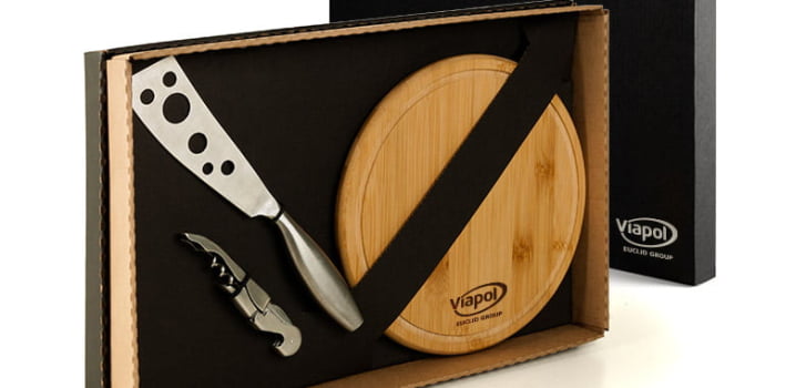 Kit Queijo Personalizado 3 Peças  SMKT-90014 Brinde Personalizado