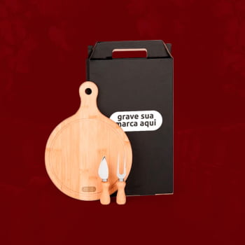 Kit Queijo Personalizado 3 Peças  SMPD-38023 Brinde Personalizado