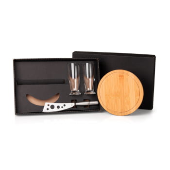 Kit Queijo Personalizado 4 Peças  SMKT-90010 Brinde Personalizado