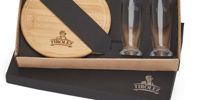 Kit Queijo Personalizado 4 Peças  SMKT-90010 Brinde Personalizado