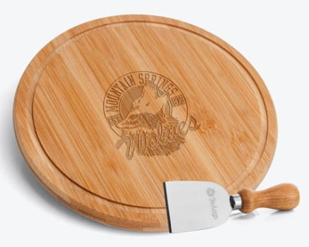 Kit Queijo Personalizado 5 Peças Bambu / Madeira / Inox SMPD-15043 Brindes Personalizados