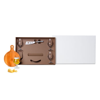 Kit Queijo Personalizado 6 Peças  SMKT-90121-BCO Brinde Personalizado