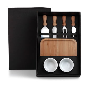 Kit Queijo Personalizado 7 Peças  SMKT-9045T Brinde Personalizado