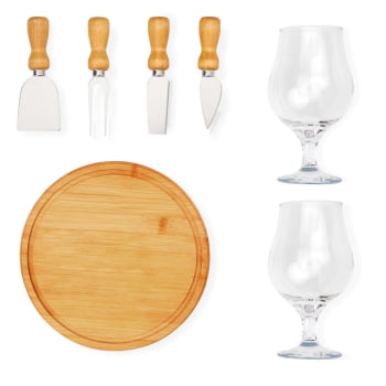 Kit Queijo Personalizado 7 Peças  SMKT-9048L Brindes Personalizados