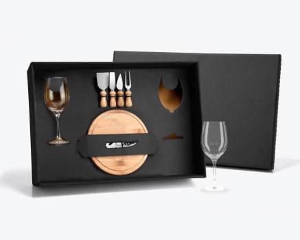 Kit Queijo Personalizado 8 Peças  SMKT-90003 Brinde Personalizado