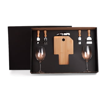 Kit Queijo Personalizado 8 Peças  SMKT-9032E Brinde Personalizado
