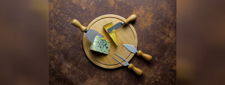 Brinde Natal Final de Ano Personalizado Kit Queijo Bambu / Madeira e Inox SMPD-15043