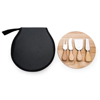 Kit Queijo Personalizado com Bolsa com Ziper 5 Peças X12222 Brinde Personalizado
