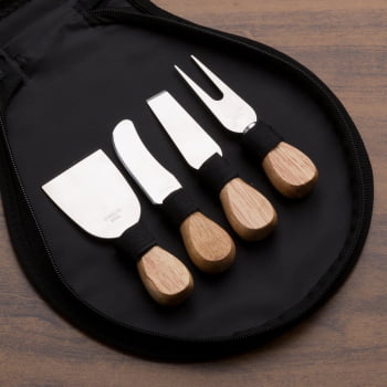 Kit Queijo Personalizado com Bolsa com Ziper 5 Peças X12222 Brinde Personalizado