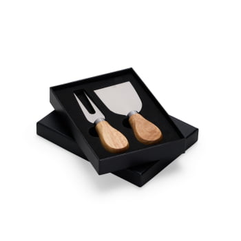 Kit Queijo Personalizado com Caixa 2 Peças X06221 Brindes Personalizados