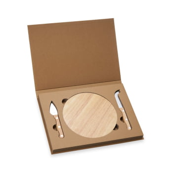 Kit Queijo Personalizado com Caixa 3 Peças X08222 Brinde Personalizado