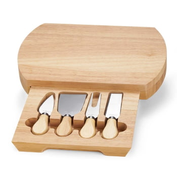 Kit Queijo Personalizado com Caixa 5 Peças X05222 Brinde Personalizado